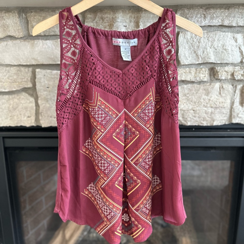MAD DESIGN Top CROCHET 🧶 Women MEDIUM- ADJUSTABLE RACERBACK